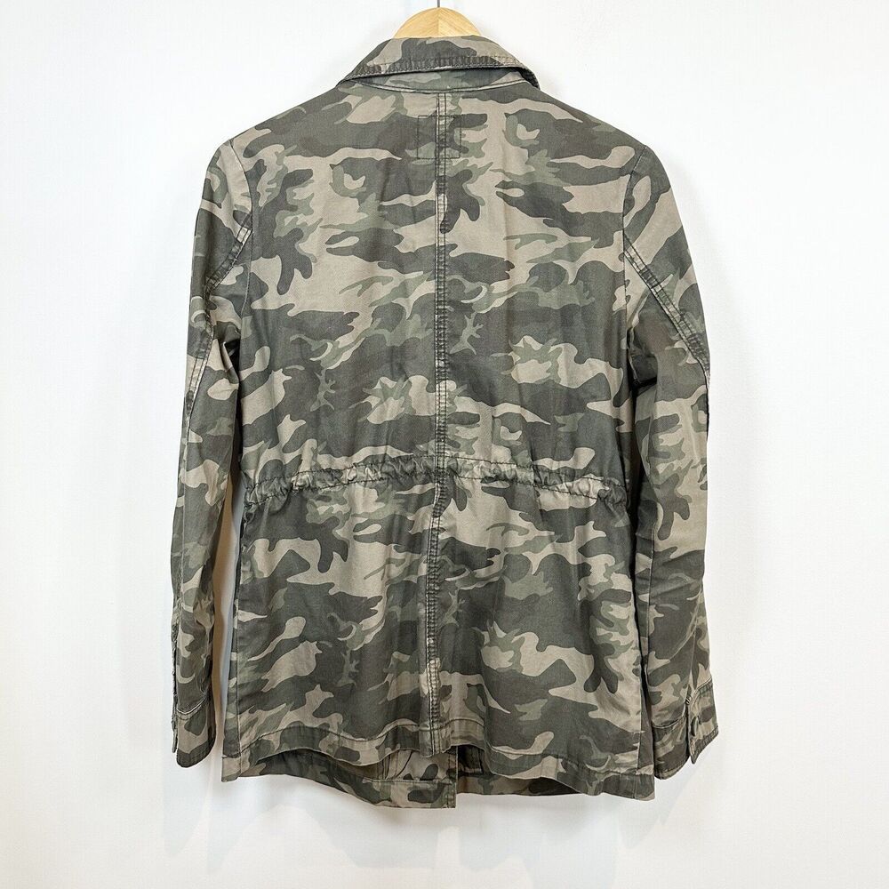 Old Navy Jacket Womens Medium Green Army Camo Utility Full Zip Long Sleeve - Picture 5 of 11